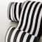 4" x 18ft. Faux Linen Wired Black & White Stripe Ribbon by Celebrate It™